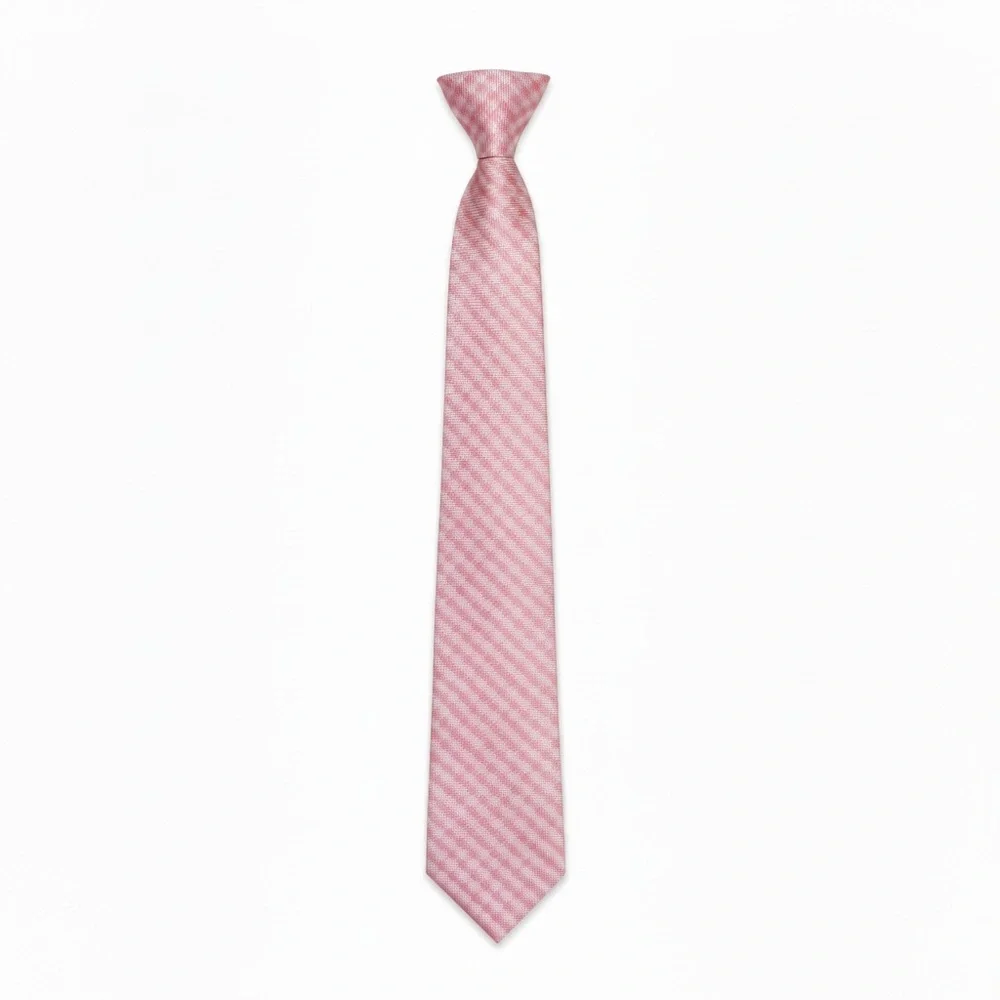 NWT Tommy Hilfiger Boys Pink Gingham Zipper Tie Easter Spring Summer‎ Wedding